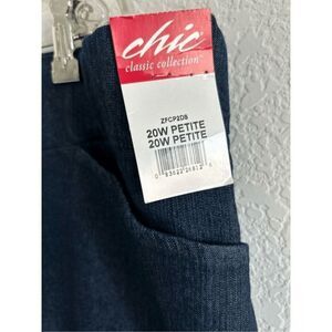Chic women’s stretch pants size 20w P length 39” waist 20”, inseam 29” blue jean